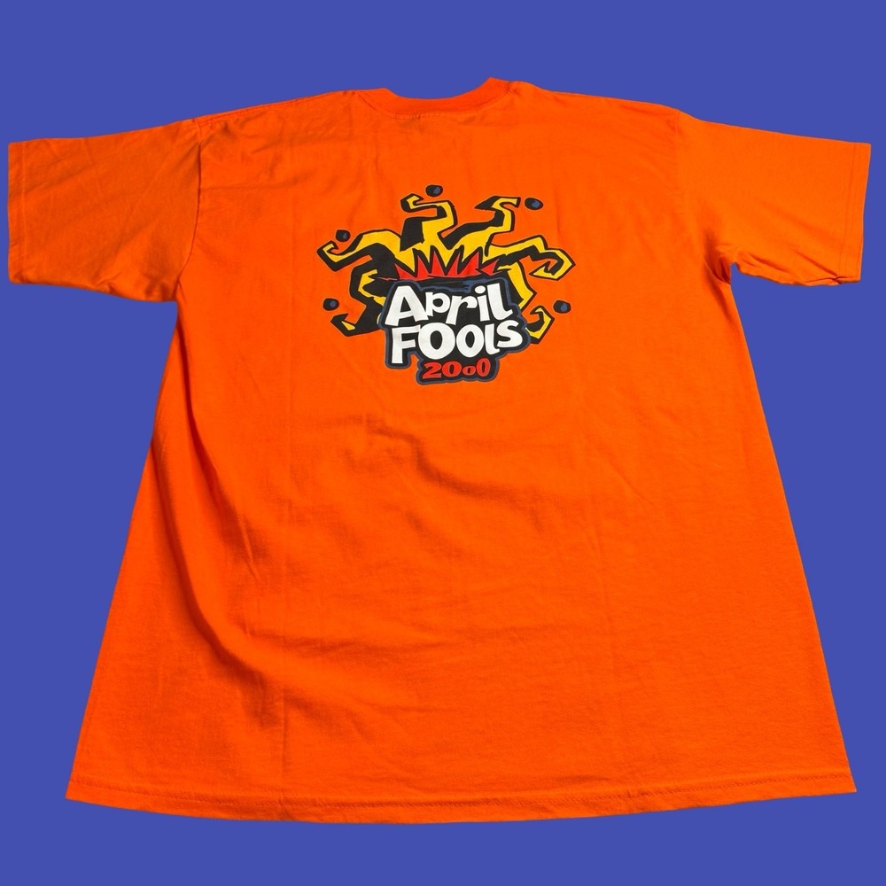 Station Casinos XL April Fools 2000 "I'm No Fool" Graphic T Shirt Vintage Orange
